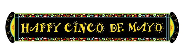 Cinco de Mayo Banner festivo — Vector de stock