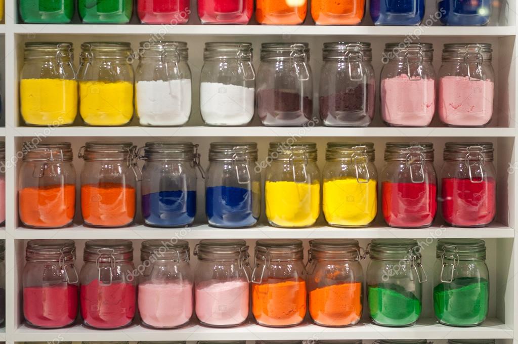 Jars of Colored Sand — Stock Photo © essentialimagem #68106551