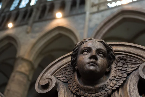 Wooden Angelic Face — Stock Photo, Image