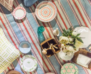 Piknik battaniyesi sahne