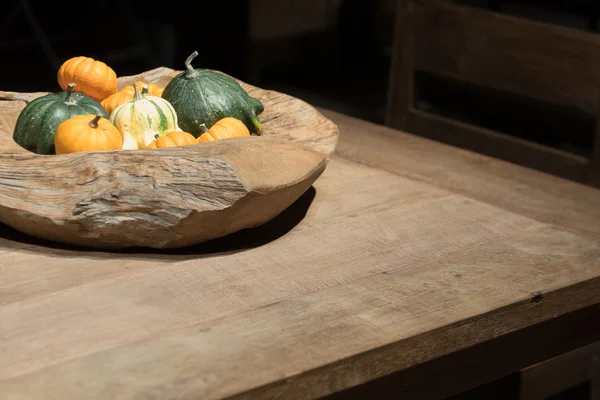 Herfst houten Bowl — Stockfoto