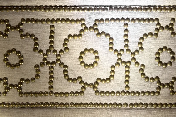 Brass Studded Cloth — Stock Photo, Image