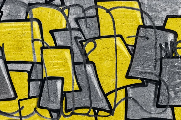 Graffité de rue colorée illuminante et gris ultime Image En Vente