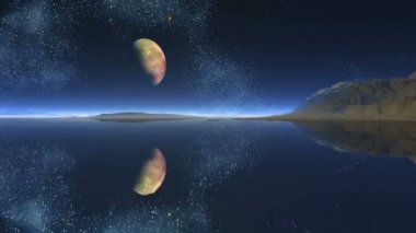 Düşen Ufo, ay ve yansıma