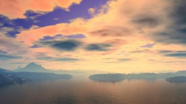 Fırtına bulutları ve suyun