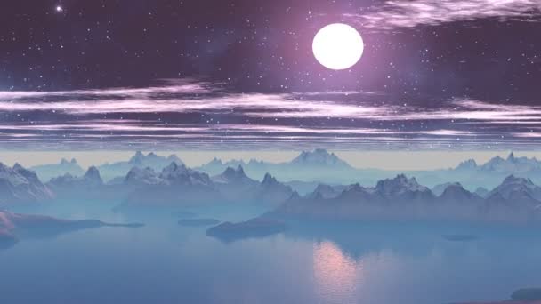 日落的两个月亮 — 图库视频影像