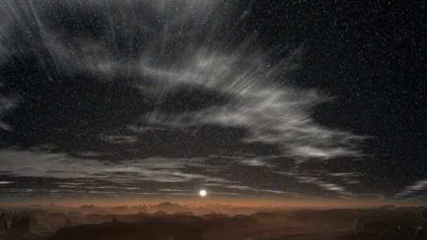 沙漠中的日出 — 图库视频影像