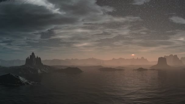 Des millions d'étoiles réfléchies dans l'eau 