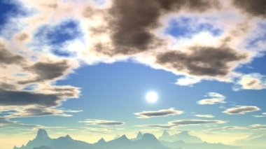 Bulutlar güneşin etrafında çember