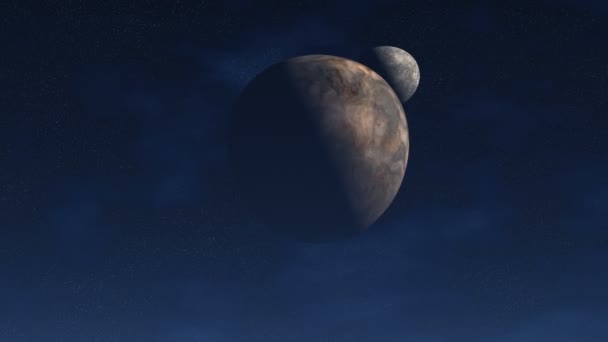 Alien-Planet in den Tiefen des Universums — Stockvideo