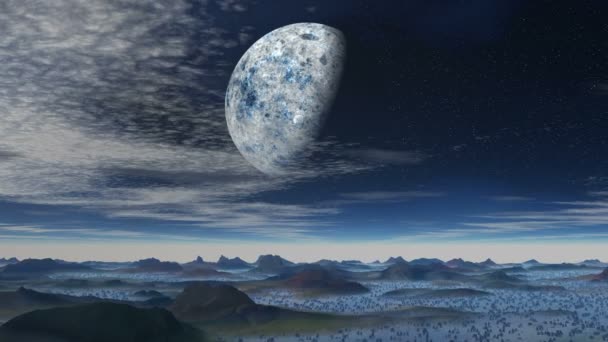 Ville des extraterrestres sur la montagne 