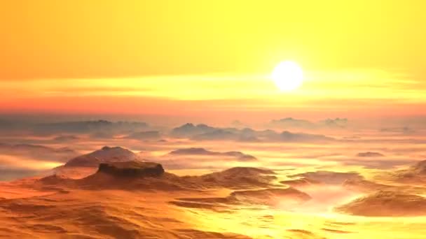 Die weiße Sonne der Wüste heißes Blech — Stockvideo