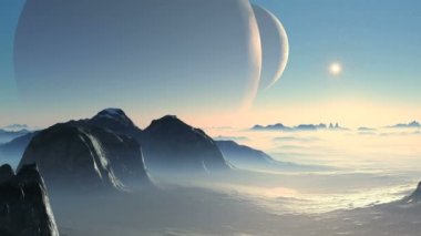 İki ay ve Alien Planet