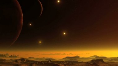 İki ay ve çembere UFO