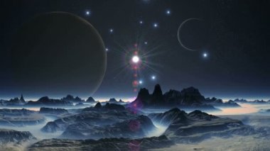 Arasında iki ay yıldızı parlayan