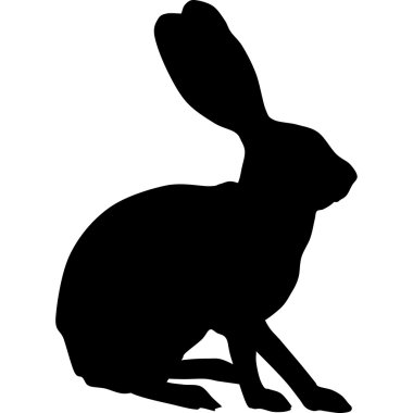 siyah tavşan siluet 