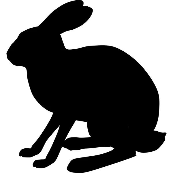 Silueta černý králík — Stock fotografie
