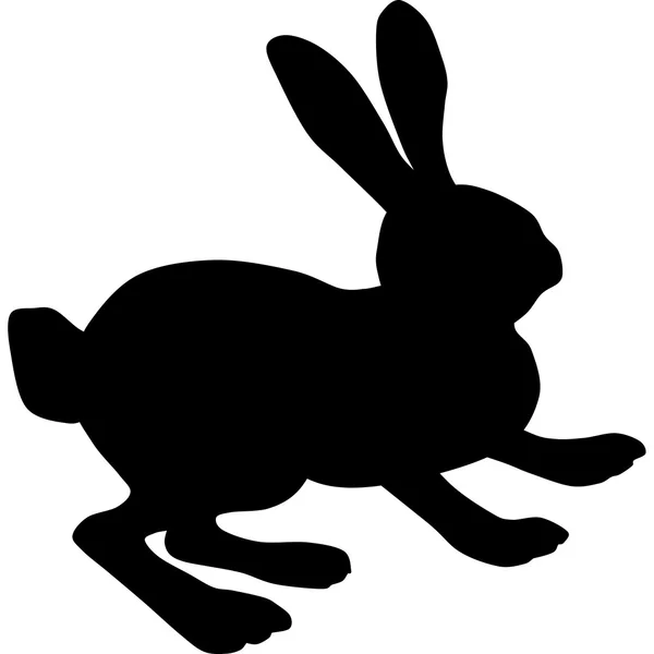 Silueta černý králík — Stock fotografie