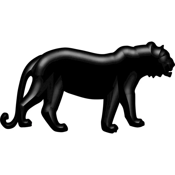 Black tiger silhouette — Stock Photo, Image