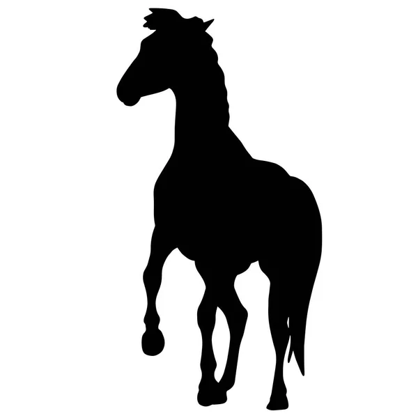 Black Silhouette Horse Icon Stallion — Stock Photo, Image