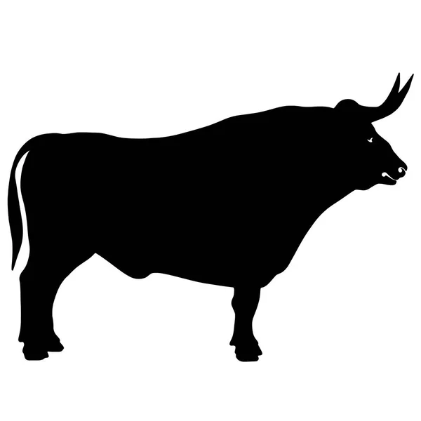 Ikonen Tjur Siluett Svart Illustration Buffel Symbol För Det Nya — Stockfoto