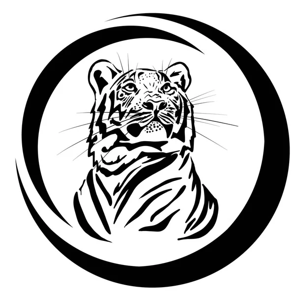 Illusztráció Egy Tigris Vagy Egy Vad Macska Hatalmas Karmok Agyarak — Stock Fotó