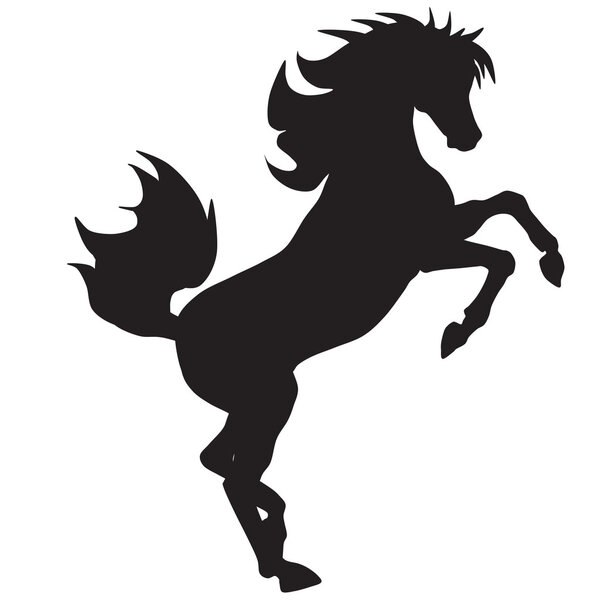 Силуэт чёрной лошади 182
