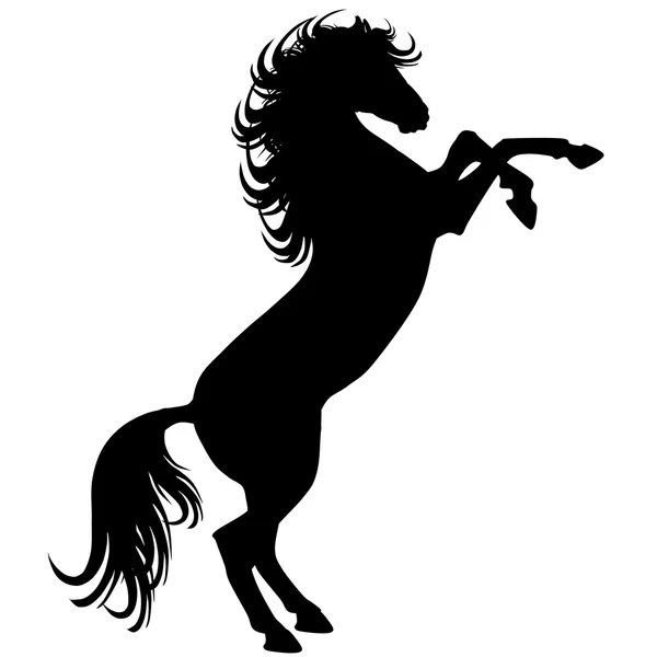 Czarny koń sylwetka 18 — Zdjęcie stockowe