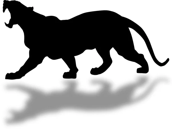 Schwarzer Panther schleicht sich zum Opfer — Stockfoto