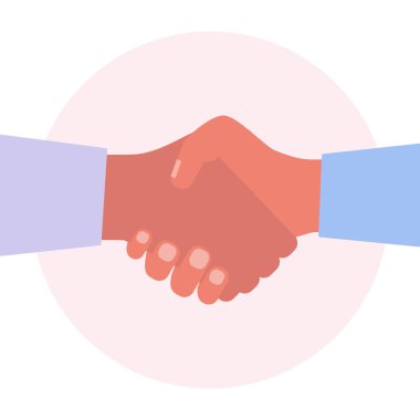 Tokalaşma illüstrasyonu. Ortaklık ya da iyi bir anlaşma. Düz bir şekilde vektör illüstrasyonu