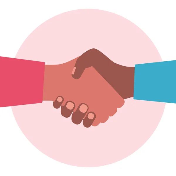 Handshake Illustration Partnership Good Deal Concept Vector Illustration Flat Styl — Stock Vector