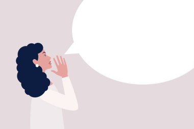 Mesaj ve iletişim konsepti. Mesaj şablonu. Düz bir şekilde vektör illüstrasyonu