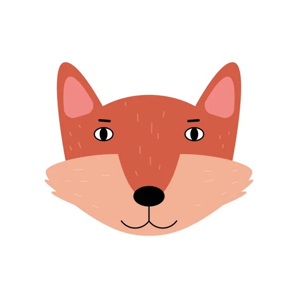 Fox Hoved Illustration Vektorillustration Flad Stil – Stock-vektor