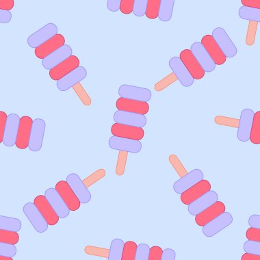 Dondurma kalıbı. Düz bir şekilde vektör illüstrasyonu