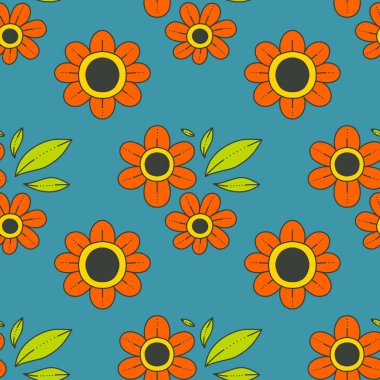 Çiçek deseni. Kartlar, elbiseler ve diğer şeyler için tasarım