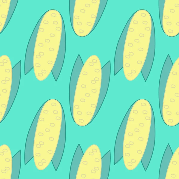 Corn Maize Pattern Vector Illustration Flat Style — Stock Vector
