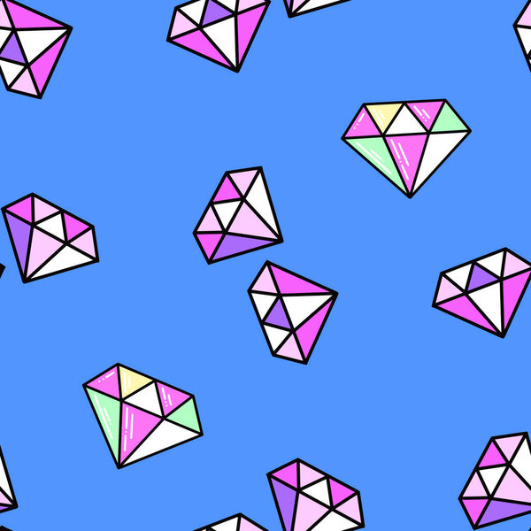 Алмазный рисунок. Векторная иллюстрация в плоском стиле