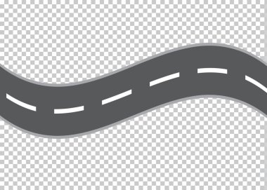 Beyaz markings olan eğri yol.  