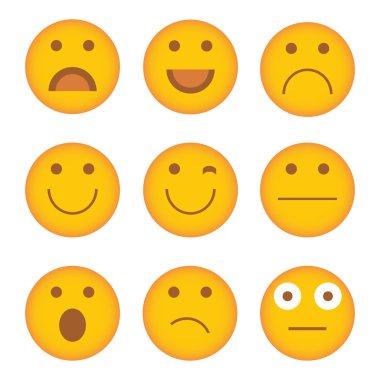  duygusal yüz simgeler vektör
