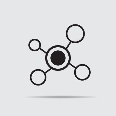 Siyah molekül simgesi