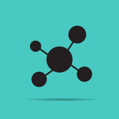 Siyah molekül simgesi