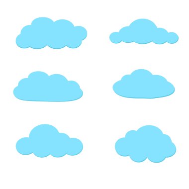 Çizgi film bulutlar tasarımı için