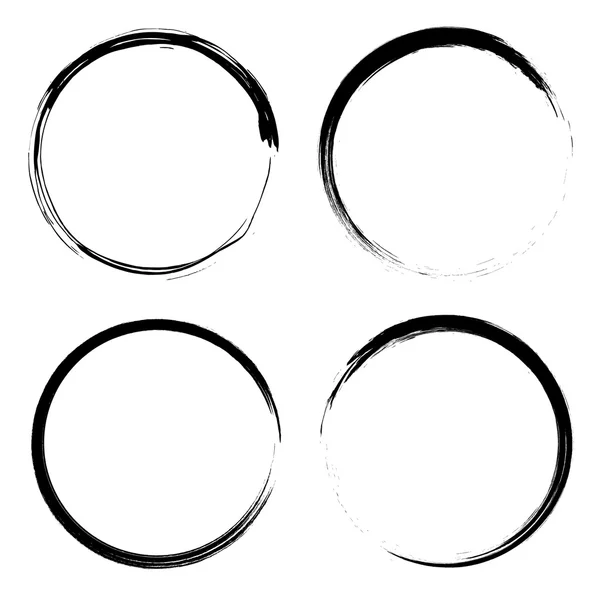 Grunge çember fırçasının vektör kümesi