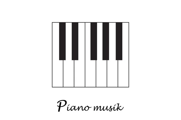 Teclado piano música . — Vetor de Stock