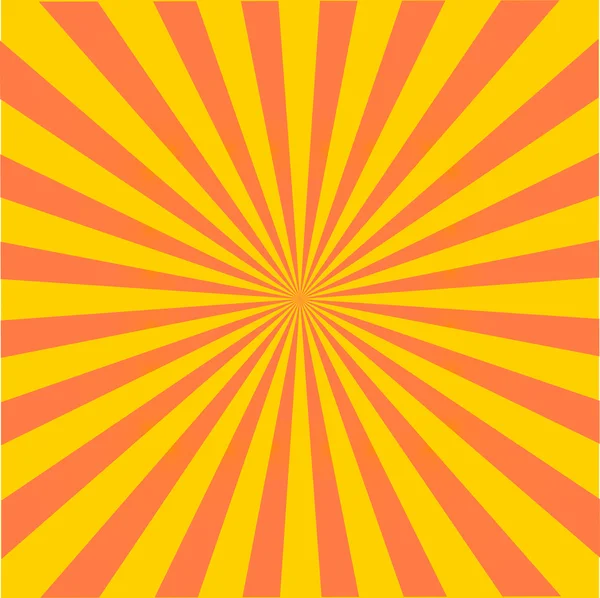 Retro ray fond orange — Image vectorielle