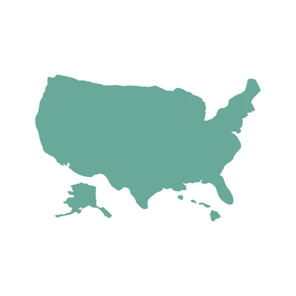 Χάρτης Green Usa — Διανυσματικό Αρχείο