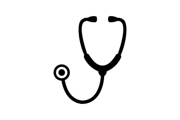 Stethoscope vektor szimbólum illusztráció elszigetelt fehér háttér — Stock Vector