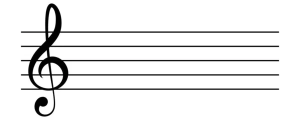 Pauta de música em branco isolado no fundo branco —  Vetores de Stock