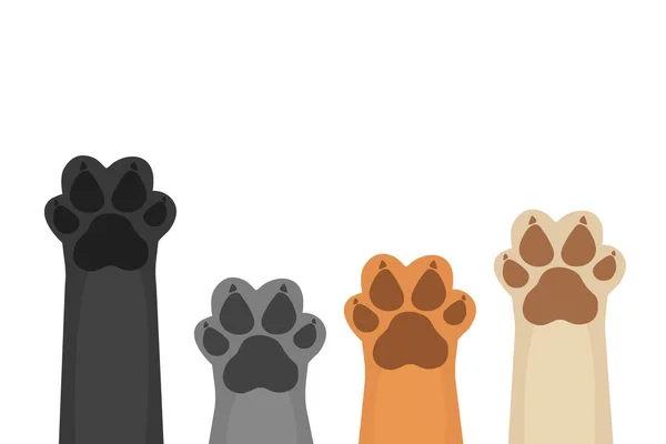 Paws up pets copy space background — Stockový vektor