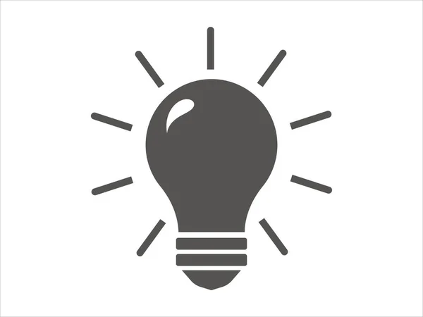 Icône ligne de lampe sur blanc — Image vectorielle